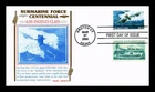 US COVER LOS ANGELES CLASS NAVY SUBMARINES FDC COMBO PANDA CACHET