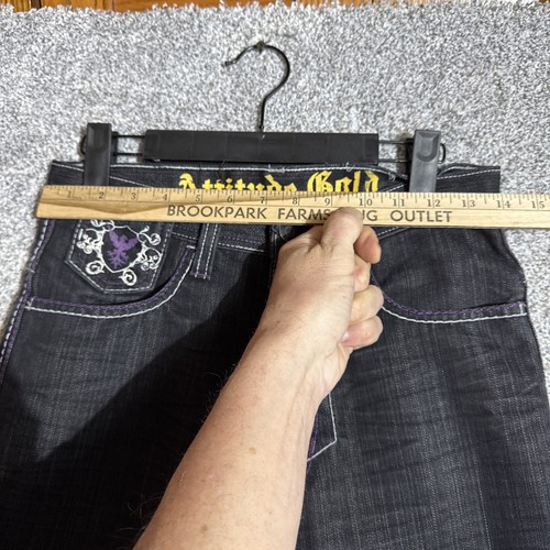 Y2k Inspired Mallgoth Jeans Boys Sz 14 Tattoo Streetwear Grunge Biker Dark Wash - Picture 3 of 10