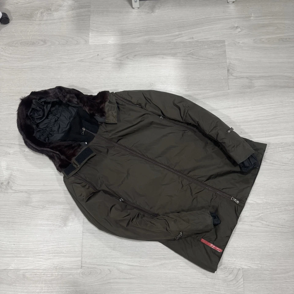 Vintage Prada Linea Rossa 3-in-1 Technical Nylon Jacket Made in Italy – Size 42 - Image 3 of 4