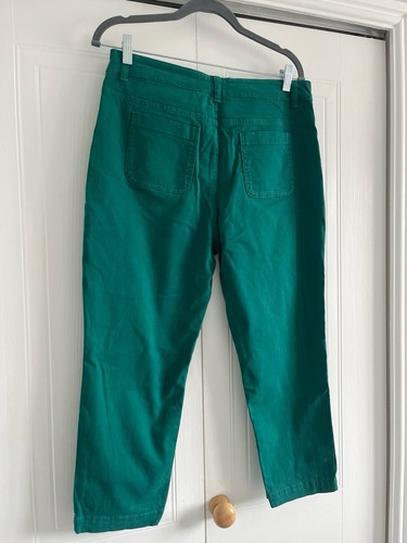 Seasalt Organic Cotton size 12 Albert Quay Crops Green Trousers - Bild 2 von 6