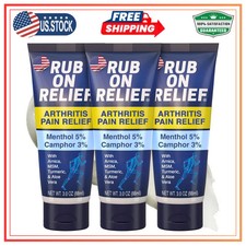 Arthritis Pain Relief Cream Menthol, Camphor, Arnica, MSM, 3oz 3 Pack