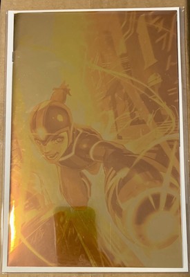 Mega Man Fully Charged #1 - 1:100 Foil Virgin + Blue Sketch Cover Boom/Scorpion