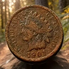 1901 Indian Head Cent Actual Coin Shown - 10