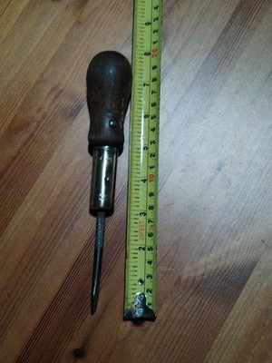  Vintage Moore Wright Ratchet screwdriver Good Working Condition Used Wood 