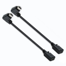 USB C to Mini B 5 Pin Cable 90 Degree Right Angle Data Sync Charging 25cm