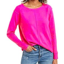 French Connection Babysoft Crew neck Jumper Sweater Bright Prosecco Pink sz LG