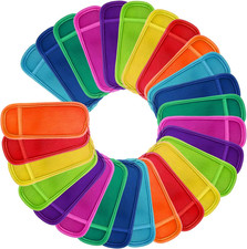 27 Pieces in 9 Colors Reusable Popsicle Holders Popsicle Bags Freezer Ice Pop Sl