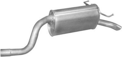 Endschalldämpfer Nachschalldämpfer POLMO 07.515 für FIAT PUNTO 130 HGT 188 738