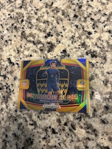2024 Panini Prizm Copa America Gold /10 Insert Brenden Aaronson Usmnt