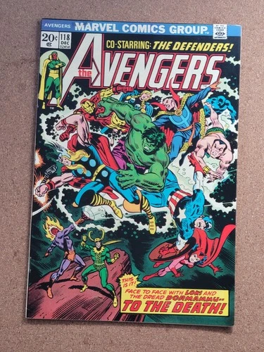 Avengers 118 1973 Vintage Marvel Comic - Co Starring THE DEFENDERS John Romita