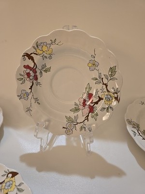 Antique (1912 - 1920) Booths Chinese Tree Saucers: 5.75'' ; A 8001: Set of 6 