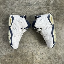 Nike Air Jordan 6 Retro Midnight Navy White GS 5Y Women s 6.5 384665-141
