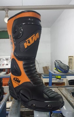 KTM Herren Motorrad Leder Stiefel Rennen Motorradstiefel aus Leder Bikerstiefel