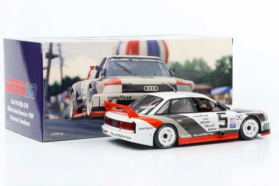1:18 Audi 90 Imsa Gto #5 500 km Road America Imsa 1989 Haywood Goodyear Werk83 - Immagine 2 di 4