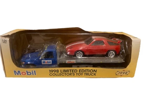 Vintage 1998 Mobil Limited edition collector’s Toy Truck And Car