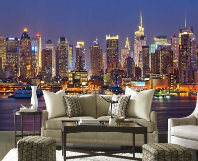 3D City Night Scene 137 Wallpaper Mural Wall Print Wall Wallpaper Murals US Coco