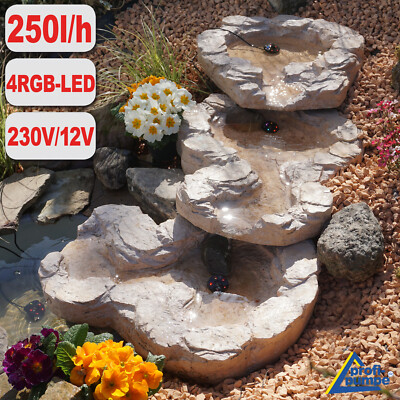 BACHLAUF WASSERFALL GARTENBRUNNEN WASSERSPIEL SCHALE BACHLAUFSCHALE  TEICHPUMPE 