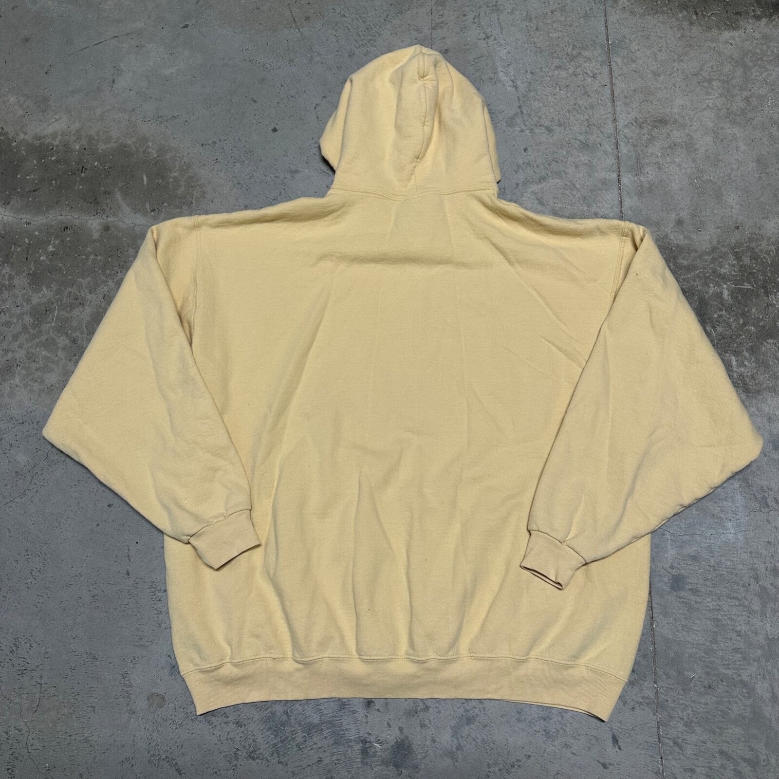 Vintage Blank Yellow Hoodie Sweatshirt Size 2XL Yello… Gem