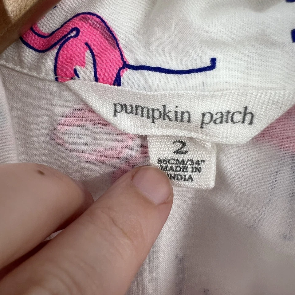 Vestido con parche de calabaza estampado de flamenco entallado y cuello acampanado talla 2 Foto 3 de 4