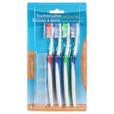 Ultra Soft Toothbrushes with Travel Caps, 4-ct. Packs