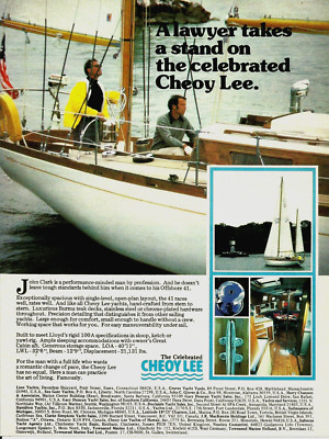 1978 Cheoy Lee Offshore 41 Yacht Boat John Clark Sailboat vintage Print AD