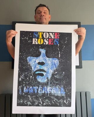Stone Roses artwork - Waterfall limited edition print by Paul Halmshaw.