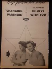 Kay Starr Changing Partners Rare Original 1953 Promo Poster Ad Framed! #2