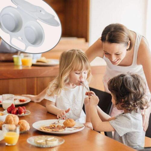 Cocina de huevos de doble taza vaporera huevos perfectos cazador furtivo utensilios de cocina microondas♡ - Imagen 4 de 9