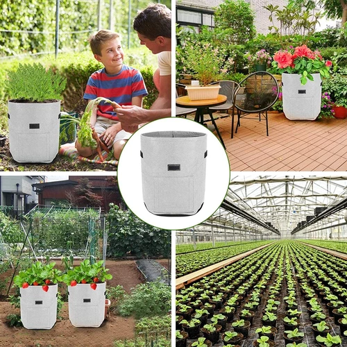 5-10PCS Garden Vegetable Potato Planting Bags 7 Gallon Non Woven Fabric Pot US - Picture 23 of 24