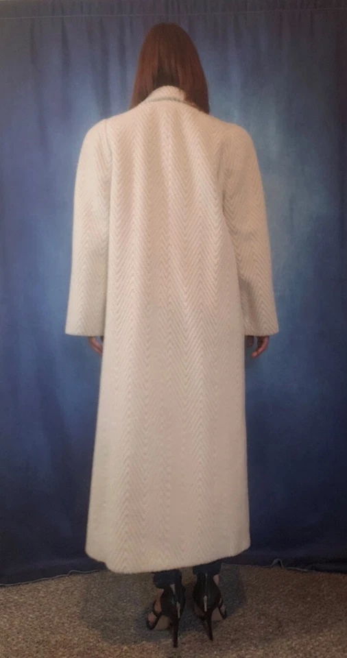 Vintage I. Magnin Cream Beige Double Breasted Long Coat Size 12 possibly Wool - Image 2 of 4