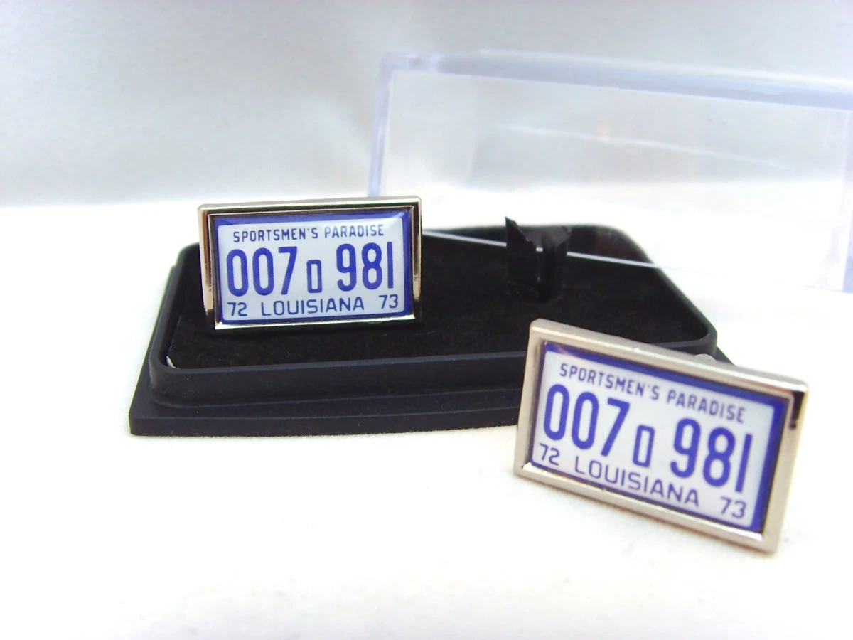 JAWS CAR NUMBER PLATE AMITY SHARK AUTOPSY MENS CUFFLINKS CUFF
