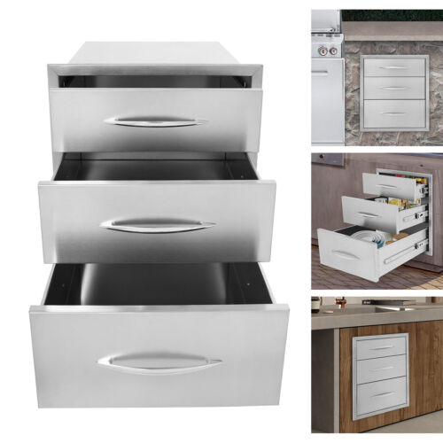 Stainless Steel BBQ Drawers Outdoor Kitchen Island Door Drawer BBQ Grills