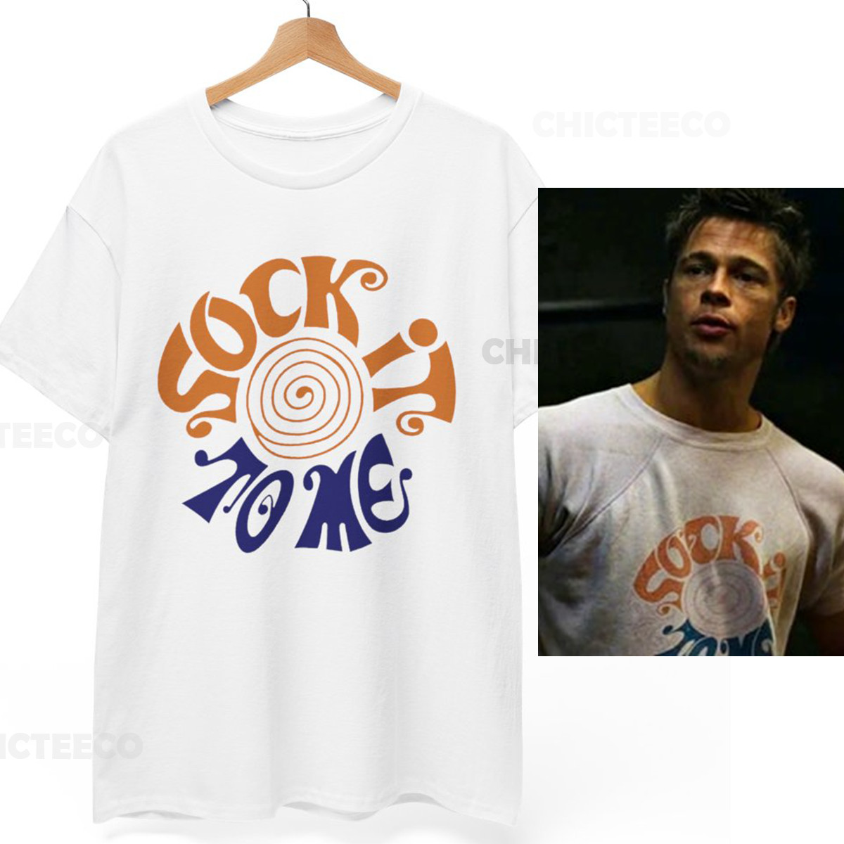 Sock It To Me Shirt Brad Pitt Tyler Durden Fight Club Cult Unisex Tee