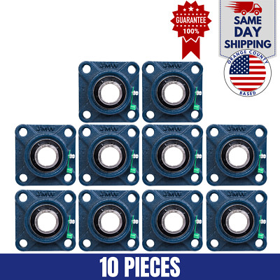 UCF202-10 Pillow Block Flange Bearing 5/8'' Bore 4 Bolt Solid Base (10PCS)