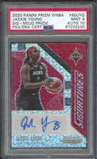 JACKIE YOUNG 2020 PANINI PRIZM WNBA MOJO PRIZM AUTO /25 PSA 9 MINT 10 AUTO POP 2