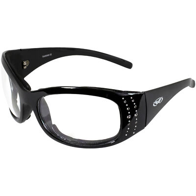 Global Vision  Marilyn 24 Plus Glasses Black Frame Photochromatic Clear to Smoke