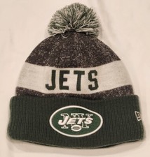 New Era New York Jets Pom Knit Beanie Hat NFL Football