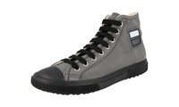 Prada Canvas Stratus High-Top Sneaker - 4T3218 - Grau Schwarz - Neu - 9 43