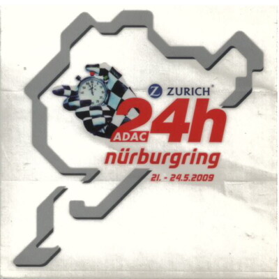 Original Aufkleber ADAC 24h Rennen 2009 Nürburgring Nordschleife Manthey Sieg
