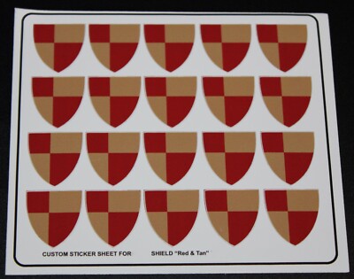 Custom Aufkleber für Schild Replacement Sticker for Shield 375,6075 Shield Knigh