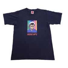 Vintage Hook Ups Samurai Rainbow T Shirt Skateboard Skater Anime Size M Navy