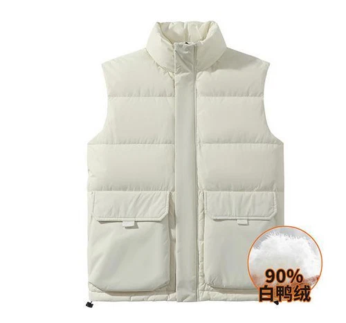 OFF WHITE Gilet uomo invernale casual bianco piumino d'anatra caldo casual stand colletto gilet 5XL