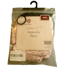 Women's 3 Pack Maternity Panty Black Pink XXXL Under Belly thongs