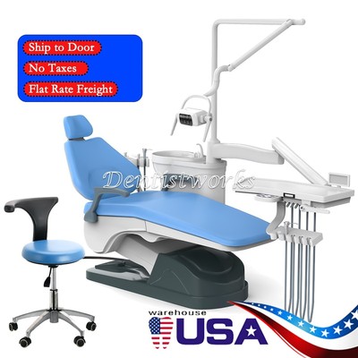 Dental Unit Chair PU Hard Leather Computer Controlled DC Motor +Doctor's Stool