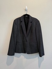 Express Heathered Black One Button Blazer Size 8 Good Condition