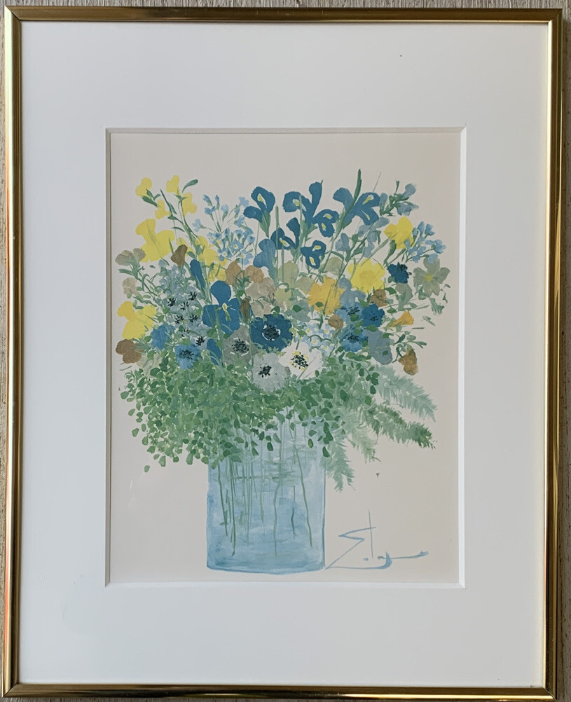 Eda Varricchio Lithograph of Watercolor Mixed Flowers | eBay