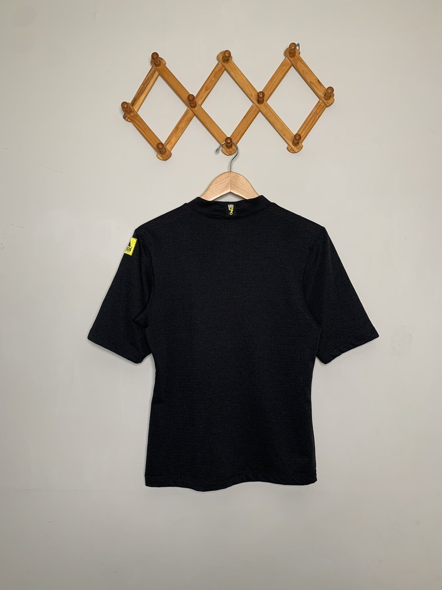Vintage 90s Adidas Equipment Black V-neck Made in USA Jersey