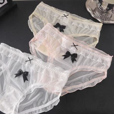 3pcs Teen Girls Thin Underwear Elastic Smooth Sheer Panties for Maidens Knickers
