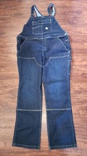 CARHARTT 104044 WOMEN'S BIB OVERALLS DENIM BLUE , RUGGED FLEX STRETCH AND...