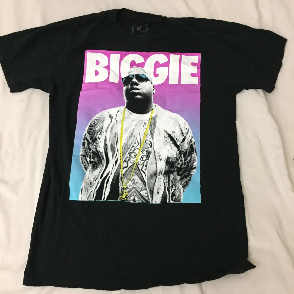 Notorious BIG B.I.G. Biggie Smalls T Shirt Black Large L Brooklyn Mint